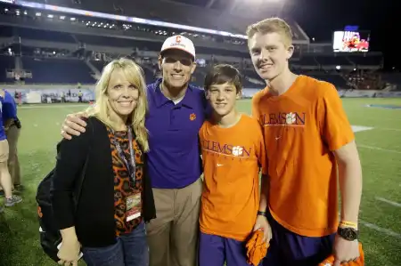 Julie Venables with her husband Brent and Sons