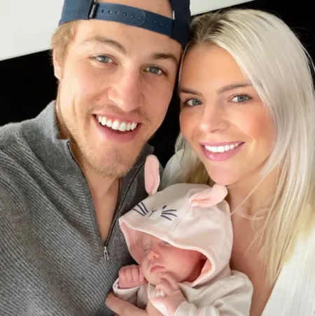 grace dooley and anders lee with their child