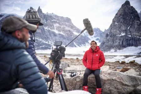 alex honnold filming documentary with glaciology team