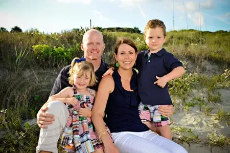 Sean McDermott with his wife Jamie McDermott and children enjoying vacation