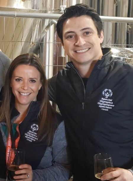 jaclyn mascarin with her husband scott moir having coke