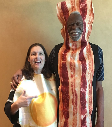 bill russell and jeannine russell celebrating halloween 