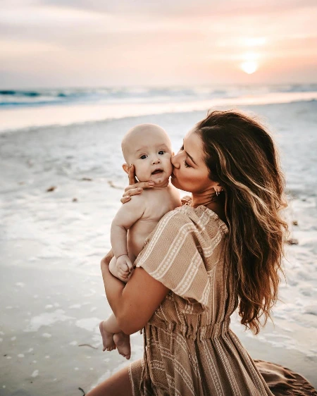 michelle duvall with her second son