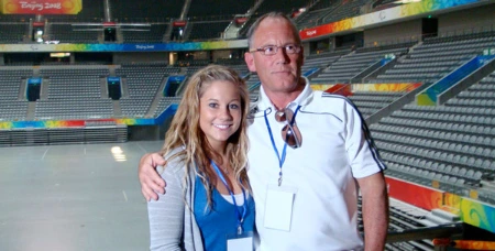 shawn johnson with her father