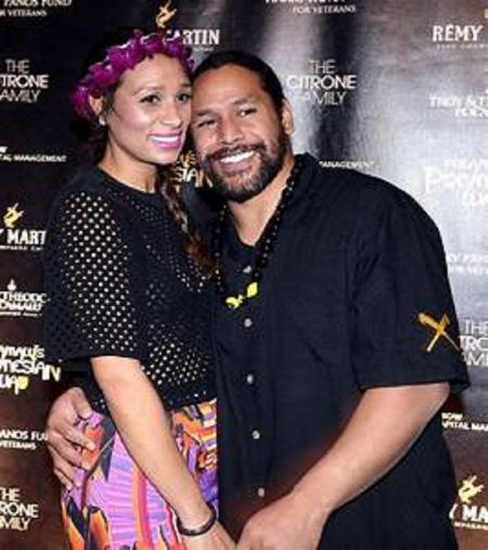 theodora holmes with her husband troy polamalu