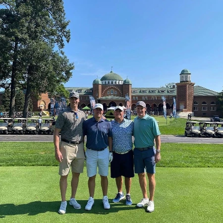 tyler hansbrough enjoying golf with his friends