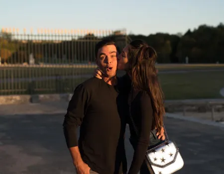 Allison Stokke and Rickie Fowler