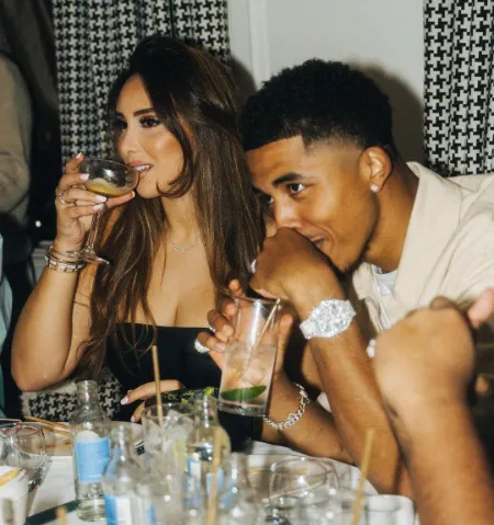 cyrine sabeur and wesley fofana together enjoying fofana birthday party