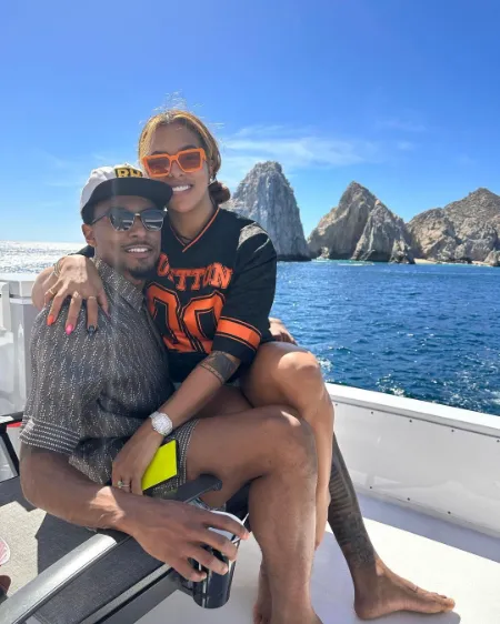 Bradley Beal with his wife Kamiah Adams enjoying vacation