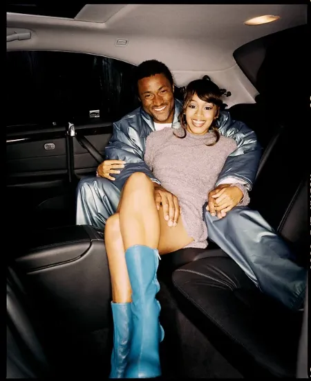 lisa lopes with her husband andre rison inside a car