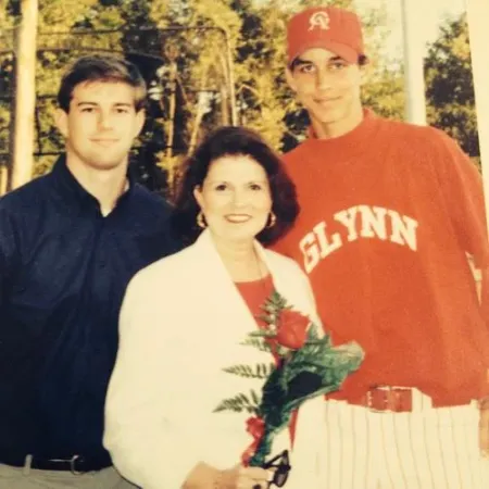 adam wainwright with his mother nancy wainwright and big brother trey wainwright