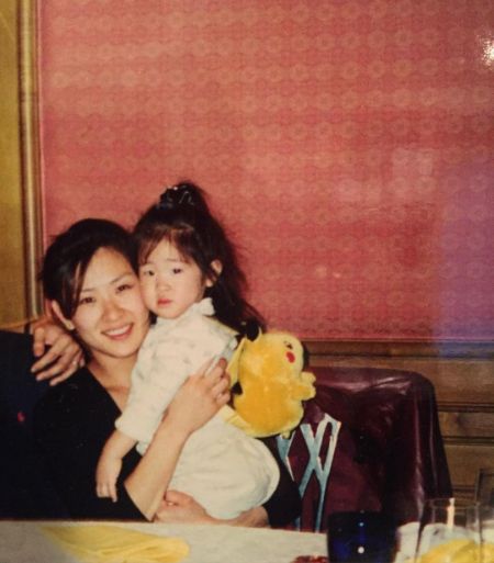 andrea lee mother sunny lee holding her when she was three years old