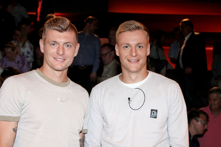 Tony Kroos with his brother Felix Kroos  