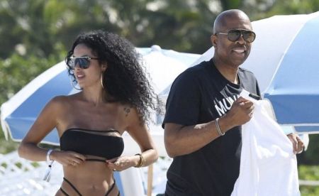 kenny smith with his rumoured girlfirend Aline Bernardes