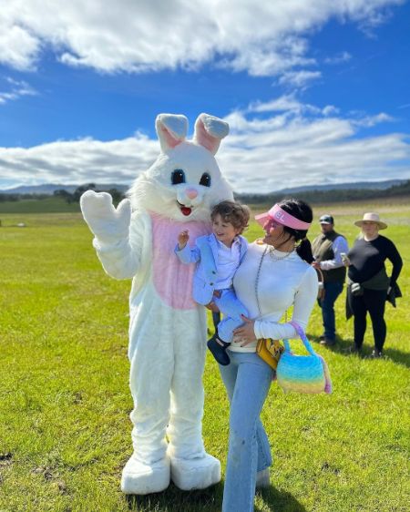 nikki bella with her son matteo during easter 2023