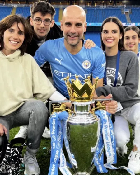 pep guardiola with his family