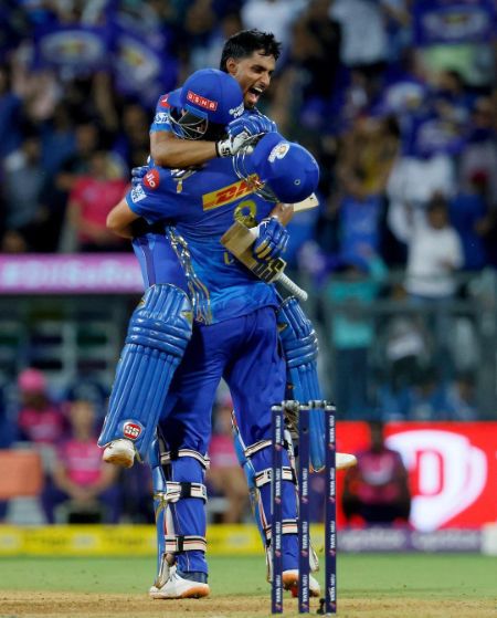 tilak varma after his match winning knock against pbks