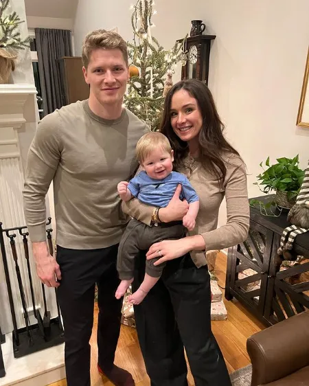 Josef Newgarden with his wife Ashley Newgarden and children Kota