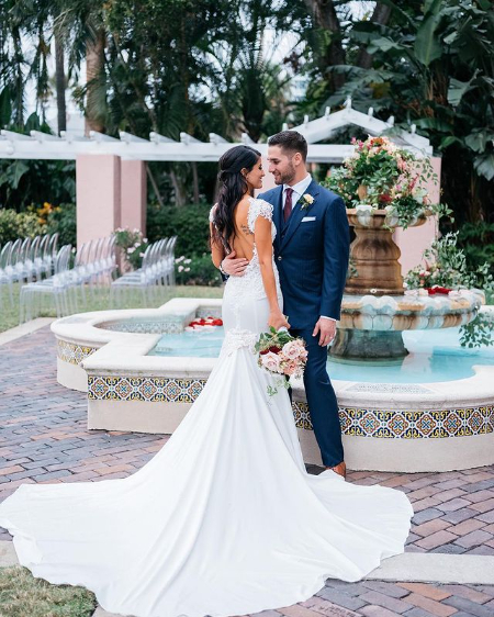 Marisa Moralobo and Kevin Kiermaier on their marriage