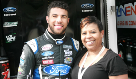 bubba wallace with his mother desiree wallace