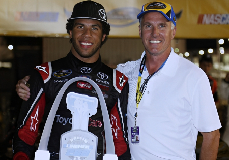 bubba wallace with his father darrell wallace