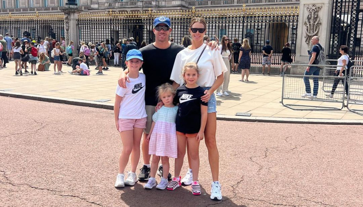 david warner wife candice warner and his three daugters