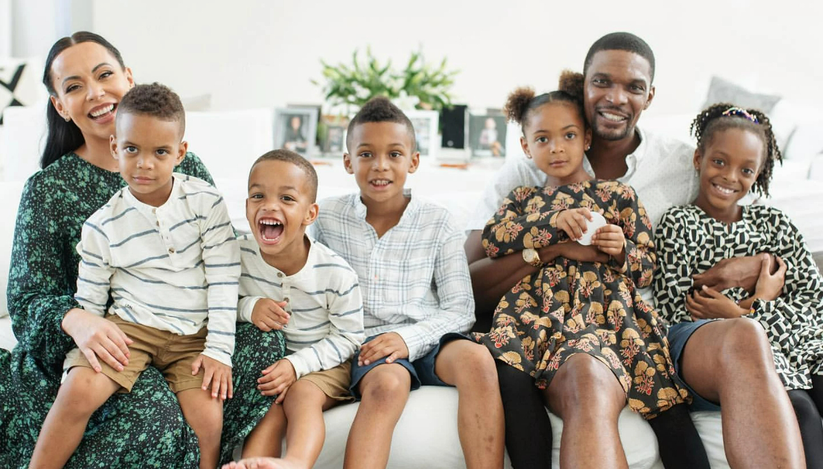 Chris Bosh wife and his kids