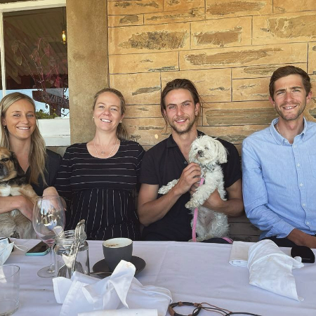 Chris Harper with his siblings.