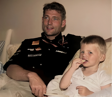 jos verstappen with his little son max verstappen