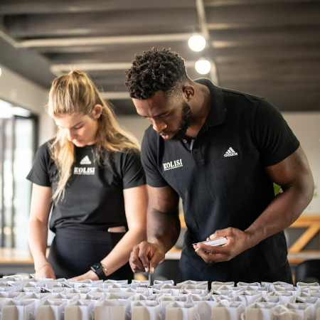 Siya Kolisi and Rachel Kolisi 