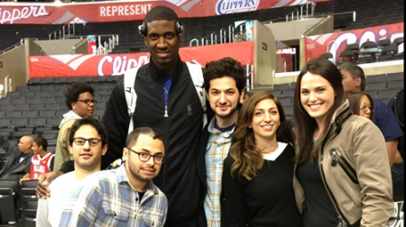 roy hibbert and valerie cooke with their fans