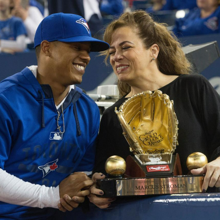 Marcus Stroman with his mother